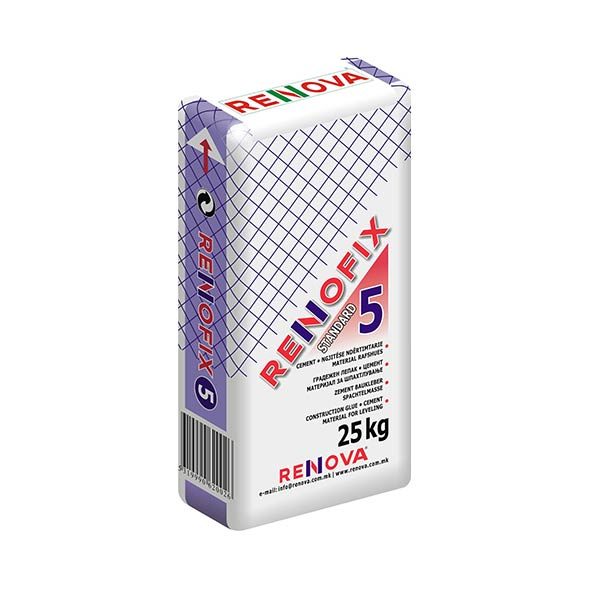 Renofix Renofix 5 STANDARD – NGJITËS NDËRTIMOR – ÇIMENTO MATERIAL PËR SHPAHTLIM ...